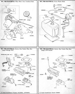 TR7-TR8-Screen-washer-bottle-wiper-motor-interior-light-number-plate-light