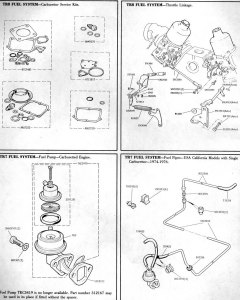 TR7-TR8-Throttle-linkage-Carb-Carburettor-Fuek-pum-pipes